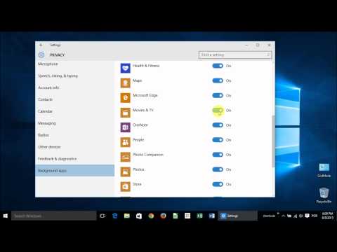 windows 10 turn on and off background apps