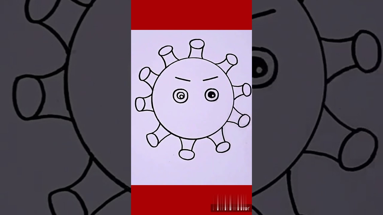 How to draw a virus//Easy virus drawing for kids//Kids drawing easy @D.V Art #shorts