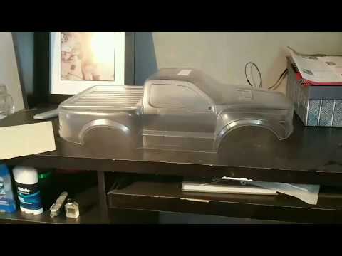 Traxxas 2017 Ford F-150 Raptor Custom Build #2 "How to Paint Clear body"