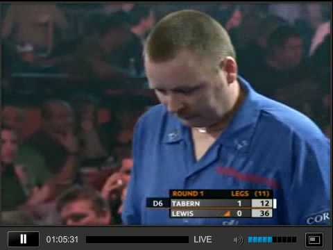 Alan Tabern vs Adrian Lewis - 2009 Players Championship Part 1