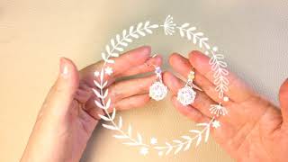 [DIY키트]비즈 눈꽃송이 귀걸이 만들기 /beaded tutorial/beaded earrings/ビーズのイヤリング