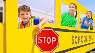 Fun School Day | Bus Safety, Sink or Float Experiment & Giant Football Game