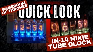 Quick Look - In-14 Nixie Tube Clock Demonstration #nixie #tube #clock #gameroomofthrones #retro 