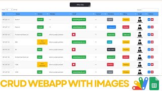 CRUD WEB APP SCRIPT WITH IMAGES REAL TIME UPDATE | R26