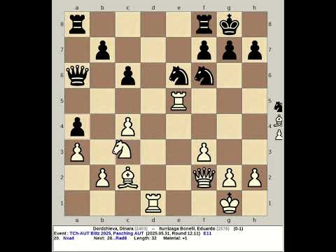 Dordzhieva, Dinara vs Iturrizaga Bonelli, Eduardo | Austria Blitz Chess 2025, Pasching