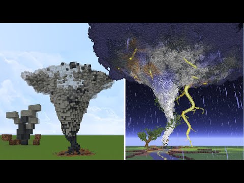1 Minute, 10 Minutes, 1 Hour Minecraft Build Challenge | Tornado