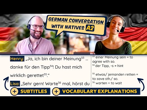A2 Dialog auf Deutsch mit zwei Muttersprachlern 📣🎯 | Verbessere dein Hörverstehen und Leseverstehen!