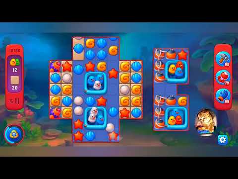 фишдом 2022  #  10740 уровень - прохождение без бустеров # Fishdom,   10740  level - no Boosters.