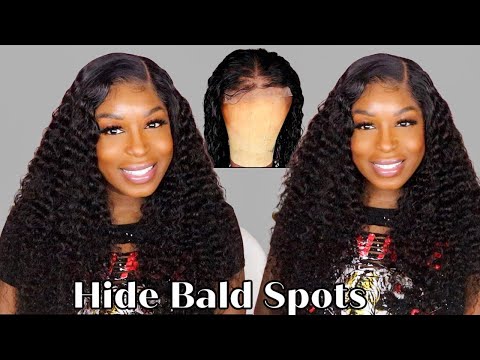 Side Part 5x5 Lace Closure Wig Install  Deep Wave Curly Wig - Unice