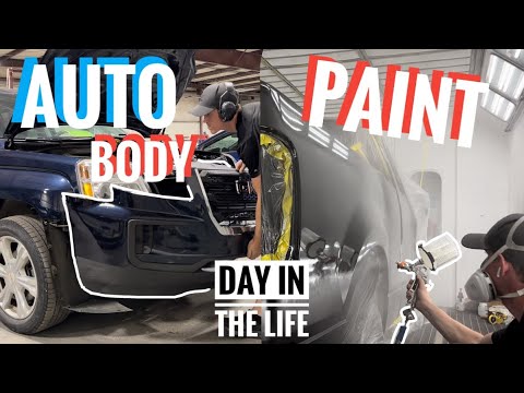 A Day in The Life Of An Automotive Body & Paint Tech Repairing, Refinishing, Prepping And Painting
