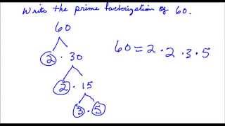 Write the prime factorization of 60
