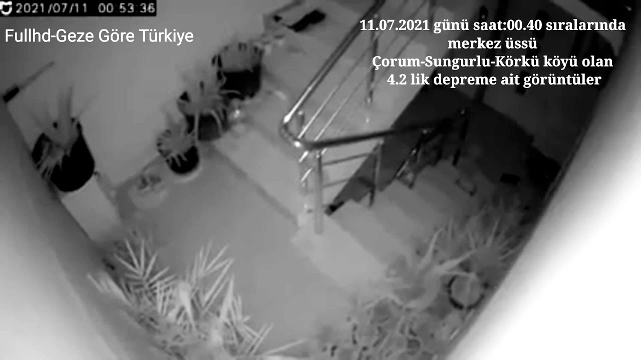 Depremin Sarsıntısı ve sesi böyle kaydedildi.