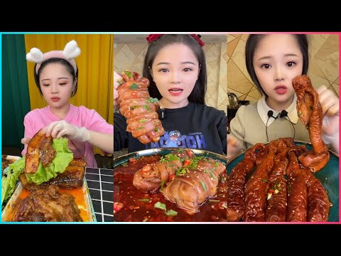 ASMR MUKBANG: Indulging in Spicy Pork Belly with Satisfying Crunchy Sounds 🎧🔥🥓 #mukbangasmr