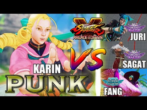 SFV AE 👊🏻 Punk (KARIN) vs JURI & SAGAT & FANG [S4]