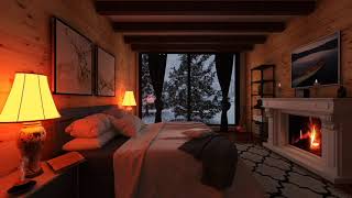 Sleeping Heater Winter &amp; Nature sounds winter atmosphere.thunder strom;