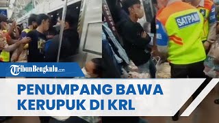 Viral Video Penumpang Membawa Kresek Kerupuk di KRL Diminta Keluar oleh Petugas
