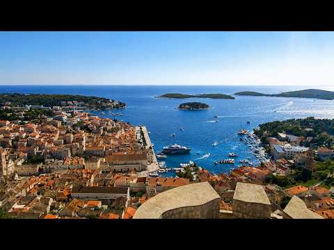 Hvar, Croatia Walking Tour HD | Harbour, Old Town & Fortica Fortress