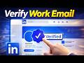 How To Verify Work Email On LinkedIn Workplace Email Verification For LinkedIn Profile