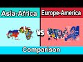 Asia Africa Vs Europe America Country Comparison