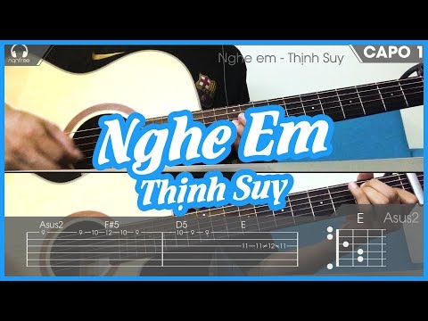 (Beat Guitar) Nghe em - Thịnh Suy | KARAOKE | NGẦU GUITAR