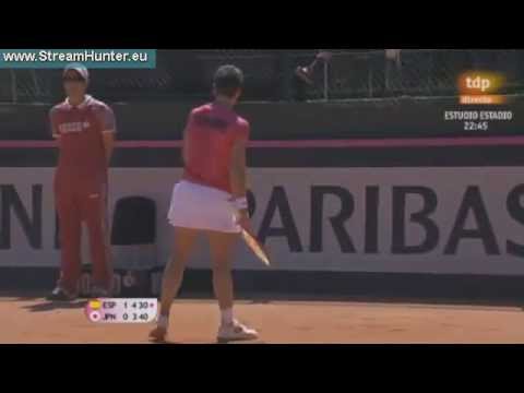 130420 Fed Cup ESP vs JAP Barcelona Suarez Navarro vs. Doi