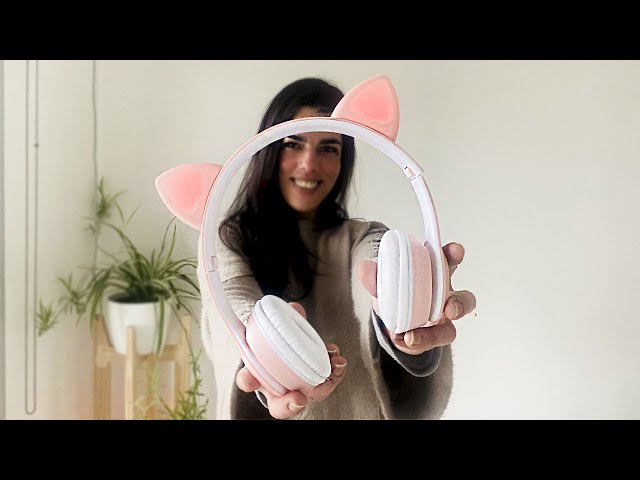 Vídeo relacionado con Auriculares Rosa para Juegos, Auriculares Orejas De Gato, Auriculares para Juegos con Sonido Envolvente 7.1 con Reducción De Ruido Ajustable, Luz Led, Micrófono Retráctil Y Orejas De Gato Extraíbles