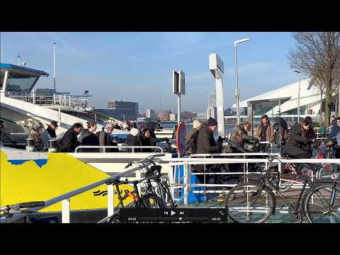 4K The Amsterdam Ferry: Crossing the IJ to Buiksloterweg