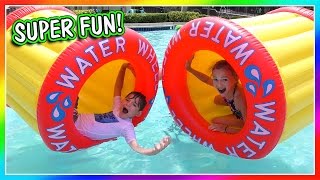 WATER WHEEL GAMES AT THE POOL | VLOG | We Are The Davises