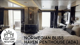 Norwegian Bliss - Haven Courtyard Penthouse Wheelchair Accessible ADA - 4K Room Tour - Suite 18124