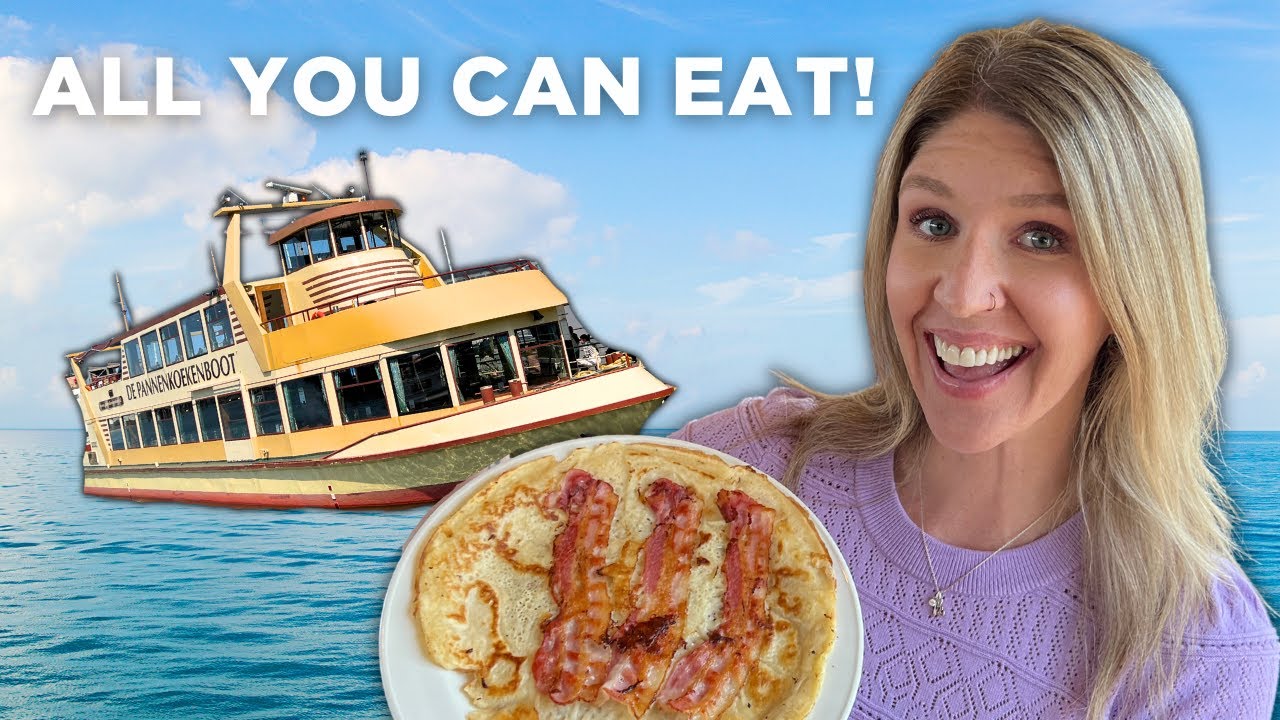 Amsterdam All You Can Eat Pancake Boat Cruise 🥞 | Amsterdam Travel Vlog