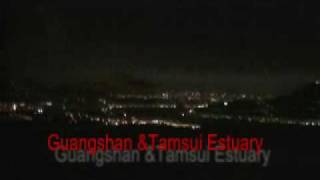 preview picture of video 'TPE_Guanyinshan and Tamsui Estuary at night Cockpit view'