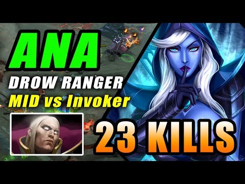 ANA Drow Ranger vs  MID Invoker - 23 KILLS with Lethal Ice Arrows - Dota 2