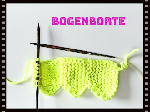 Supereinfache Bogenborte stricken