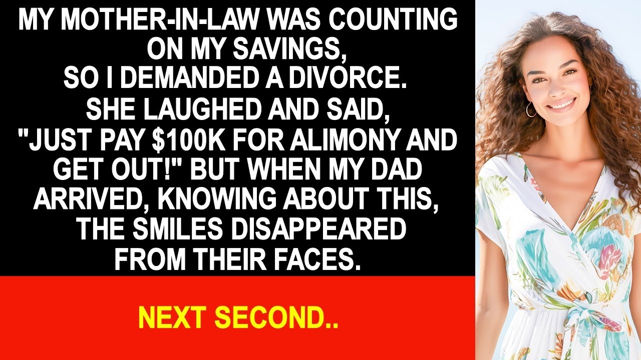 My MIL counted on my savings, so I declared a divorce. She said,"Pay alimony and leave!" I laughed..