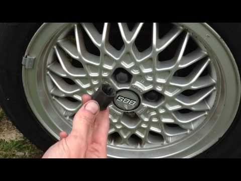 Remove BBS RA alloy wheel bolt cap VW Golf MK2