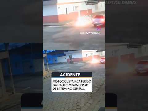 Motorista de 31 anos ficou ferido no centro de Itaú de Minas  após uma colisão