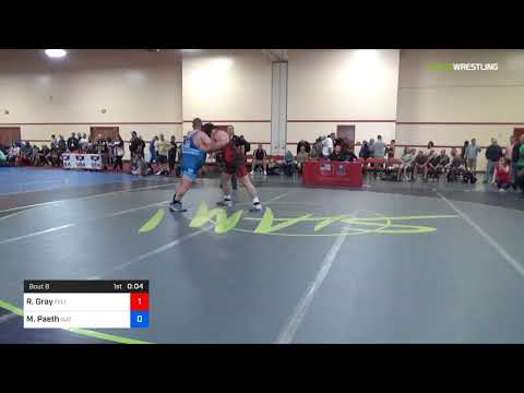 2018 Marine Corps US Open/Masters A Greco Roman 130 RR Rnd 1 - Robert Gray (Fell) Vs. Matthew Paet