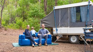 Weekend In Our 2025 FAMILY Camper Trailer Setup
