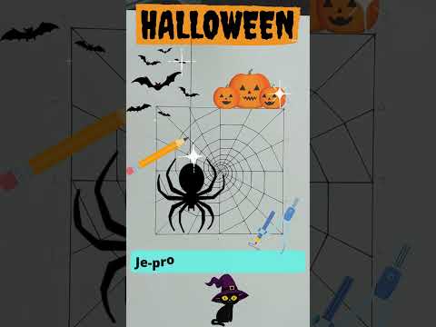 Dessin toile daraignee Facile - Halloween - Maths