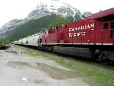CP 8576 & 8747 mid train at Field (BC)
