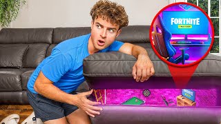 I Built a Secret Gaming Room in My Couch!