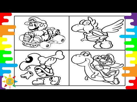 Super Mario Coloring Page|Mario and Friends Coloring Page|Inukshuk - Happy Accidents [NCS Release]