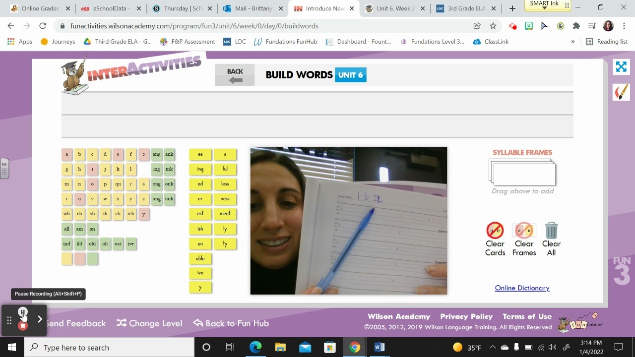 Fundations Unit 6, Week 2, Day 3