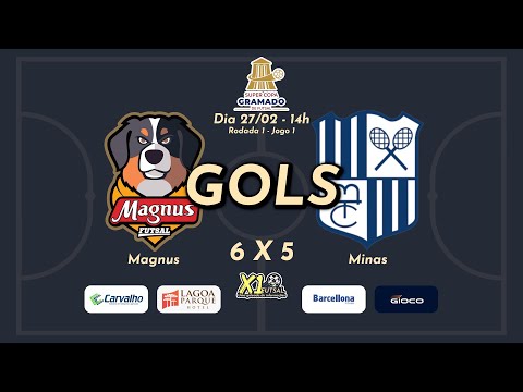 GOLS - Super Copa Gramado 2023 - Rodada 1 -  Jogo 1 -  Magnus 6 X 5 Minas