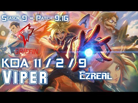 GRF Viper EZREAL vs LUCIAN ADC - Patch 9.16 KR Ranked