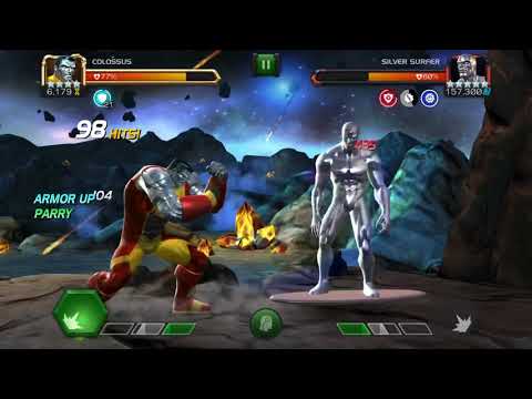 Summoner Showdown Silver Surfer Solo with Rank 4 Colossus