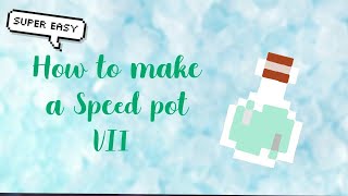 How to make a speed potion V in hypixel skblock!