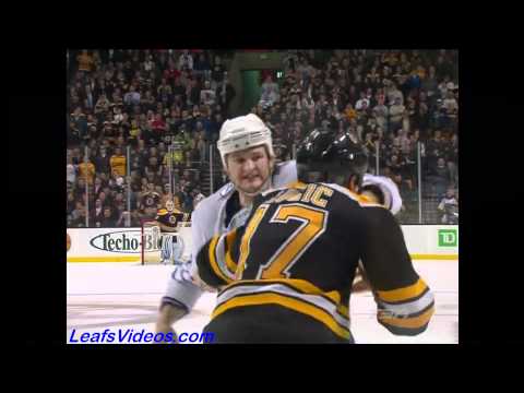 Maple Leafs @ Bruins - Jay Rosehill vs Milan Lucic - 110331