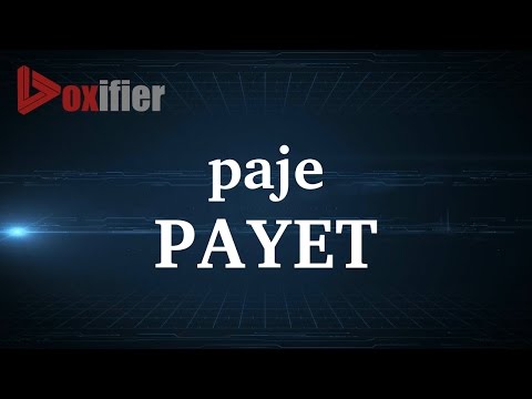 How to Pronunce Payet in French - Voxifier.com