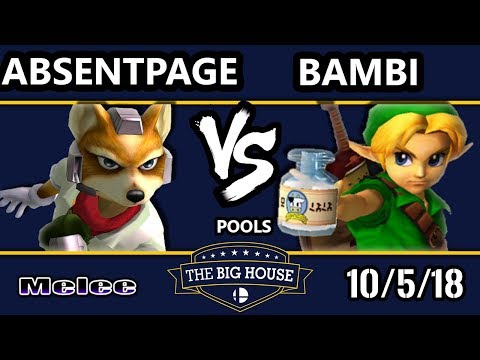TBH8 SSBM -  CLN | AbsentPage (Fox) Vs. Bambi (Young Link) Smash Melee R1 Pools - B104 WR3